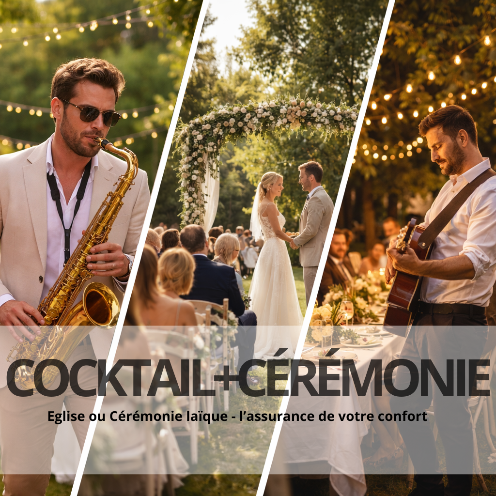 ANIMATION MUSICALE MARIAGE - COCKTAIL & CÉRÉMONIE