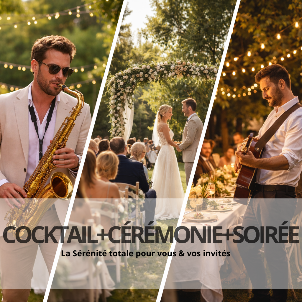 ANIMATION MUSICALE MARIAGE- COCKTAIL, CÉRÉMONIE & SOIRÉE